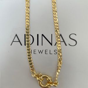 Flat Toggle Chain Gold Necklace